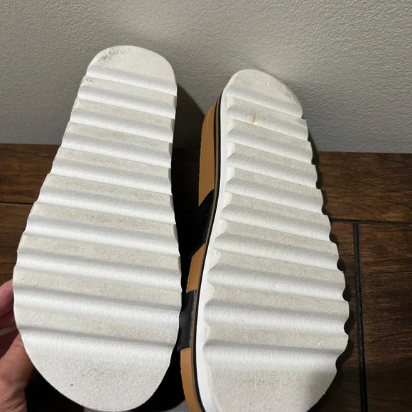 Reef Women's Black Cork Double Strap Slide Sandals - Picture 5 of 7